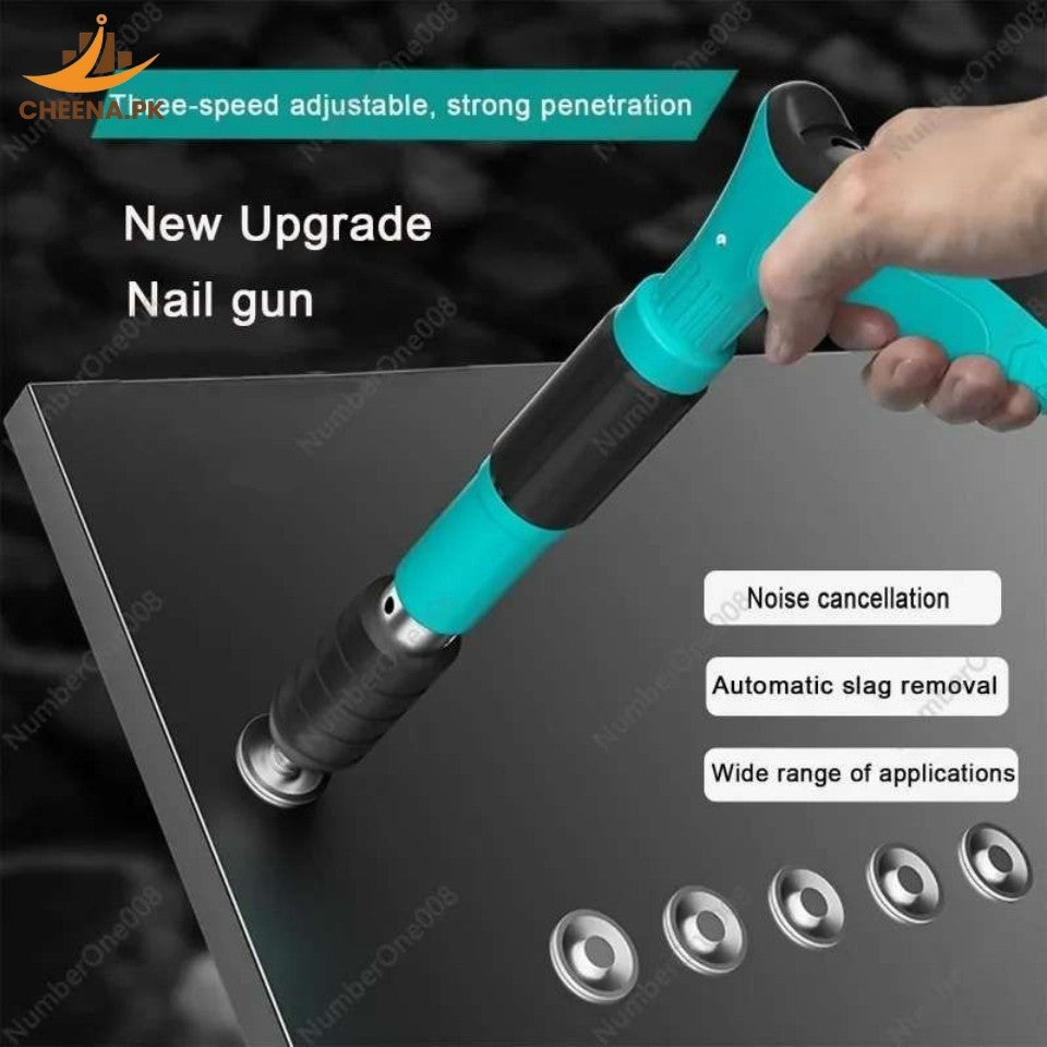 Heavy-Duty Concrete Nail Gun Kit with 10 Free Nails | Professional-Grade