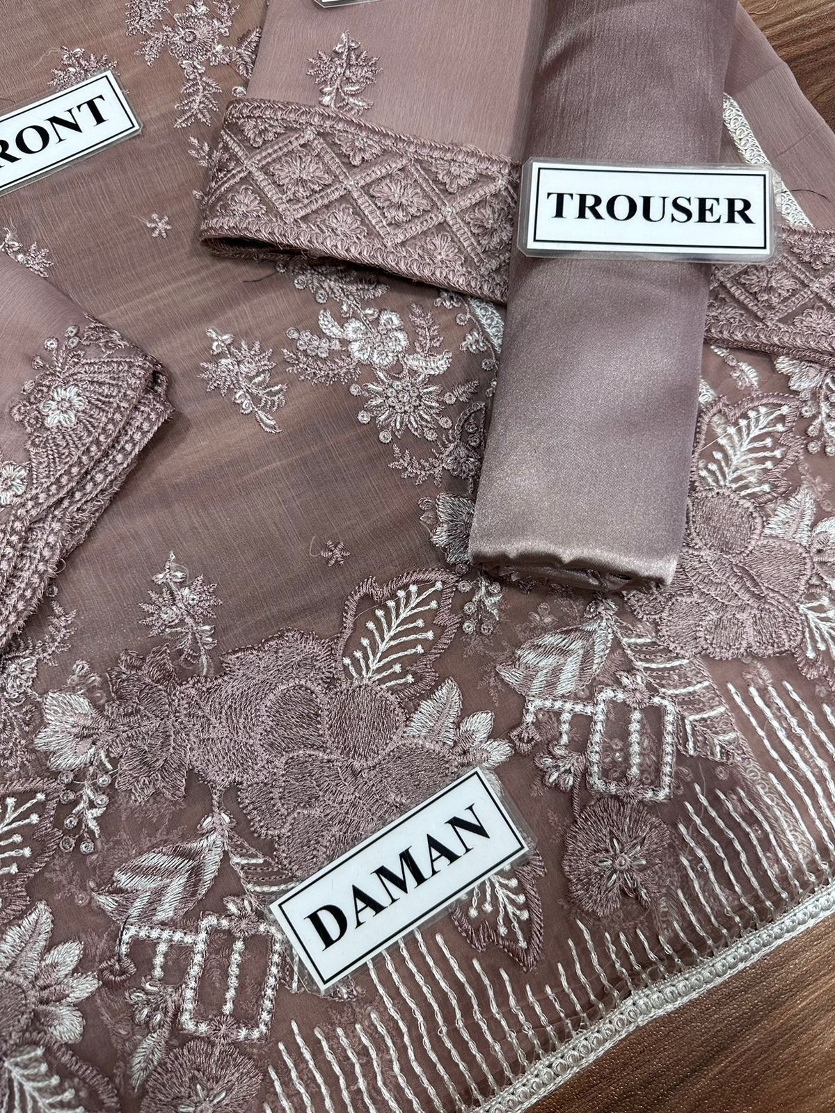 Azure Unstitched Chiffon Dress – Glam Sequin Edition 2025