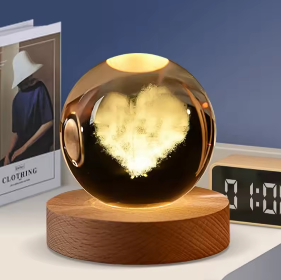 3D Crystal Galaxy Night Lamp – Moon, Earth & Solar System Designs| Perfect for Home Decor & Gifts