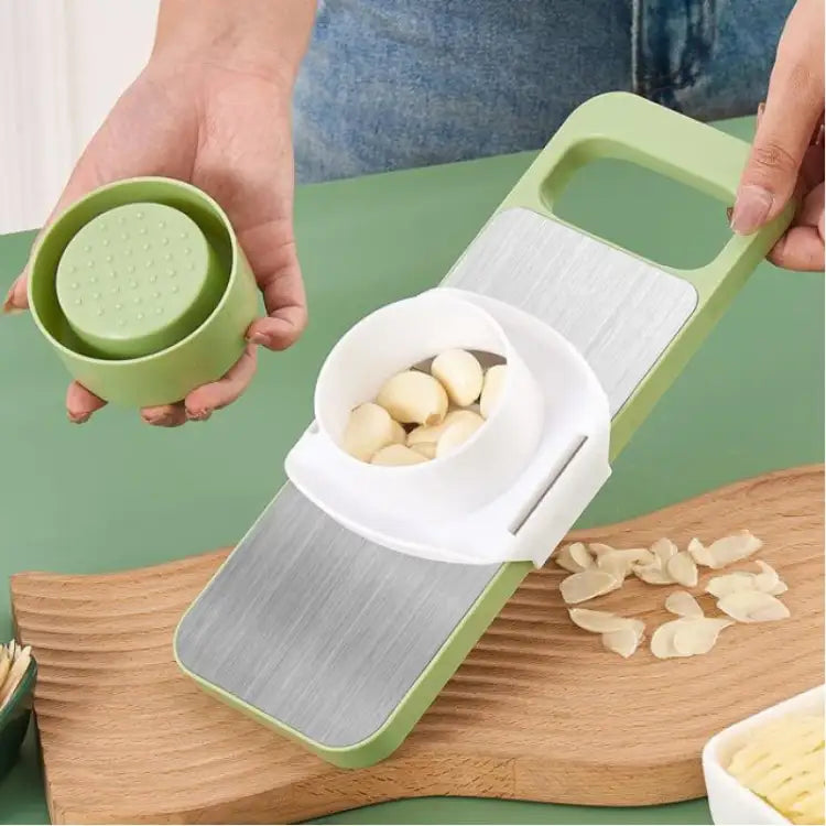 5-in-1 Stainless Steel Vegetable Cutter Effortless Chopping & Slicin | Compact & Durable