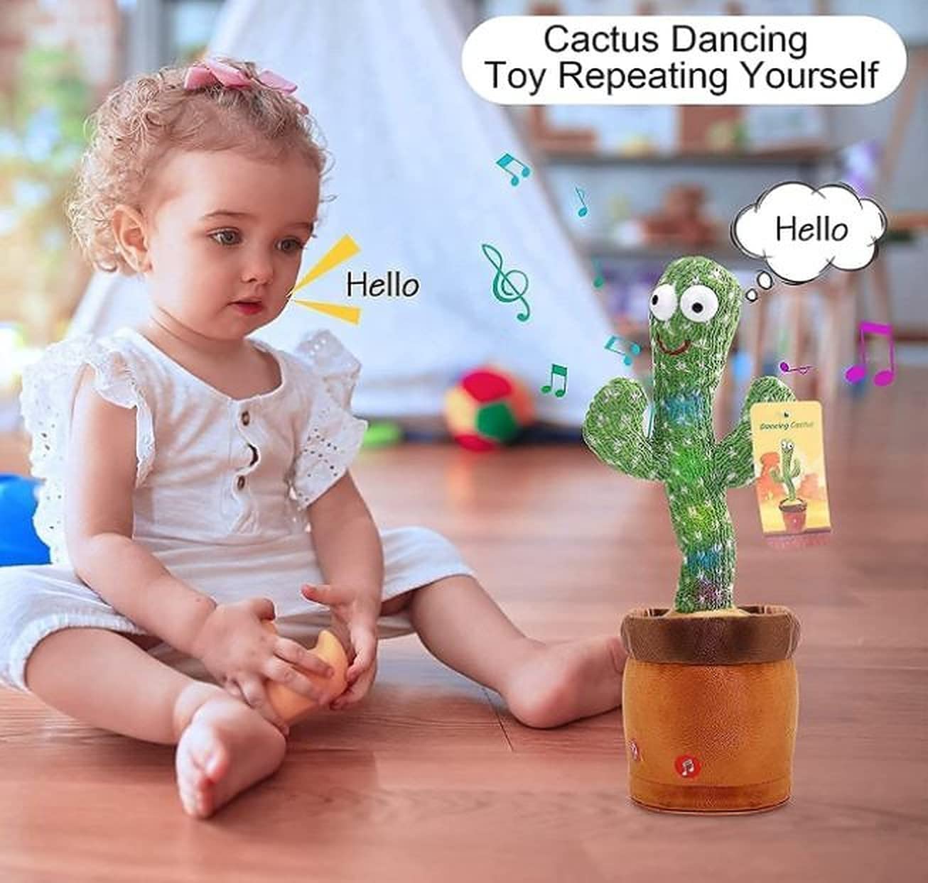 Dancing Talking Cactus Toy – USB Rechargeable Fun for Kids | Perfect Gift for Boys & Girls "