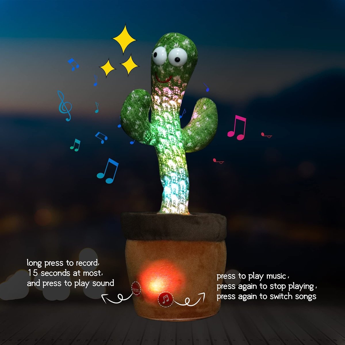 Dancing Talking Cactus Toy – USB Rechargeable Fun for Kids | Perfect Gift for Boys & Girls "