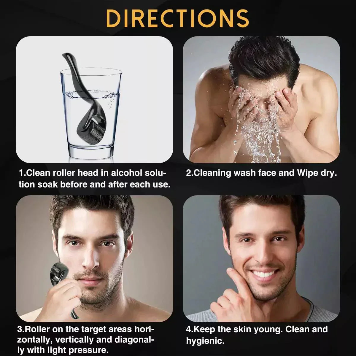 Derma Roller with Titanium Needles (0.5mm) – 100% Original for Glowing, Youthful Skin 💎