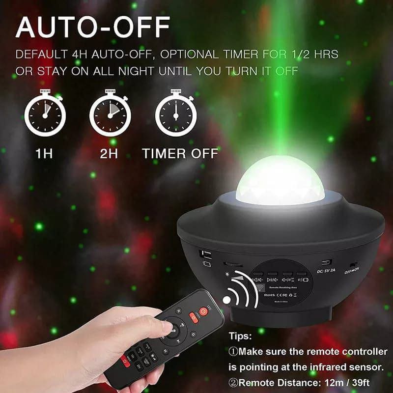 LED Star Galaxy Projector | Ocean Wave Night Light Bluetooth Speaker & Music Player | Relaxing & Romantic Room Decor