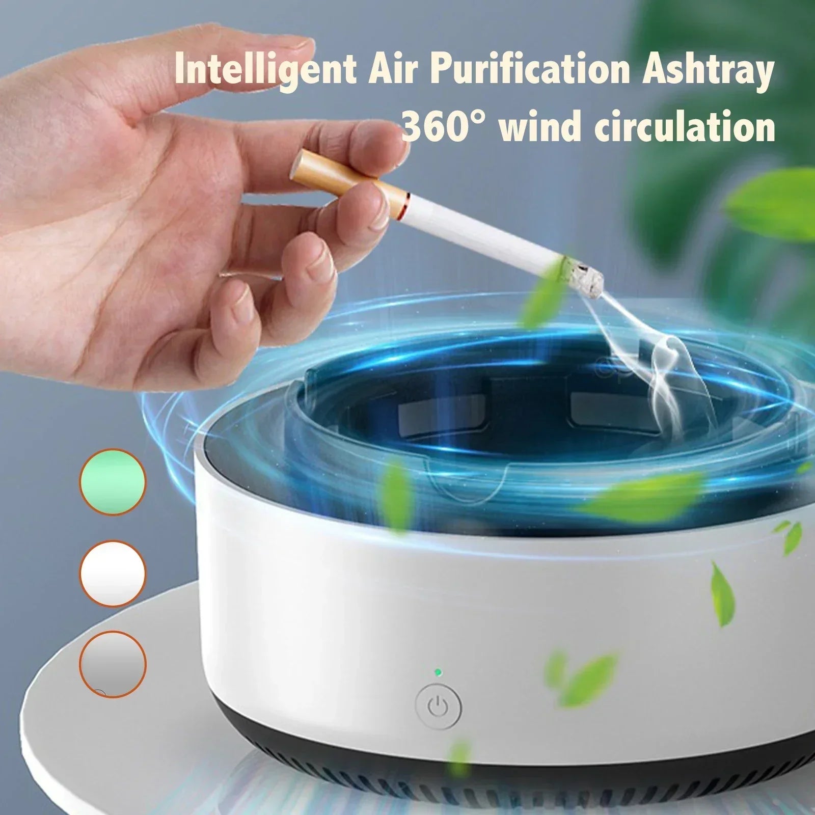 Smart Self-Extinguishing Ashtray – Automatic Ash Containment & Odor Control
